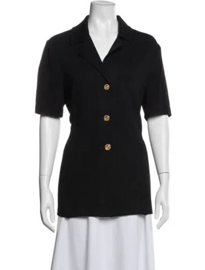 Pre-owned St John Wool Blazer In Black