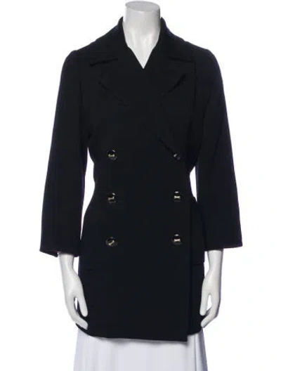 Pre-owned St John Wool Blazer In Blue