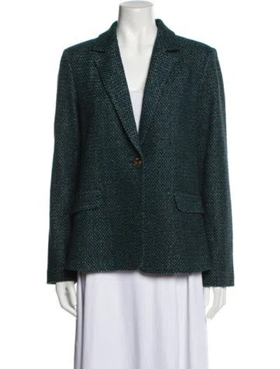 Pre-owned St John Wool Blazer In Blue