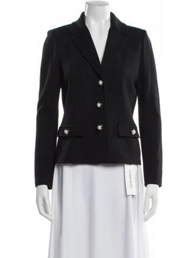 Pre-owned St John Wool Blazer In Blue