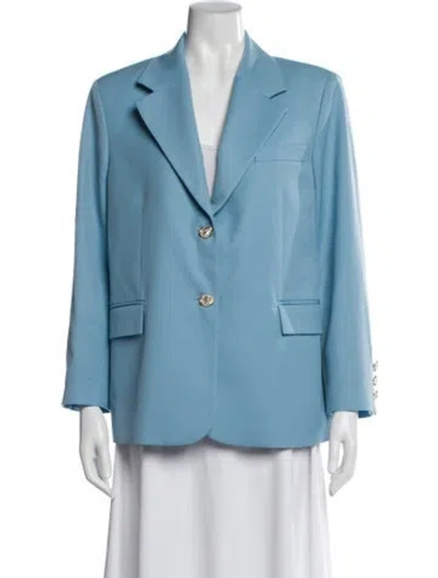 Pre-owned St John Wool Blazer In Blue