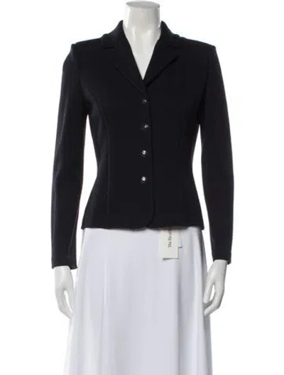 Pre-owned St John Wool Blazer In Blue