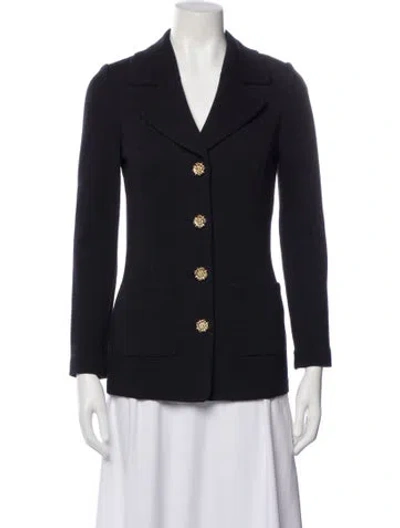 Pre-owned St John Wool Blazer In Blue