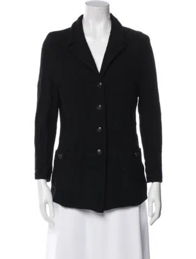 Pre-owned St John Wool Blazer In Blue
