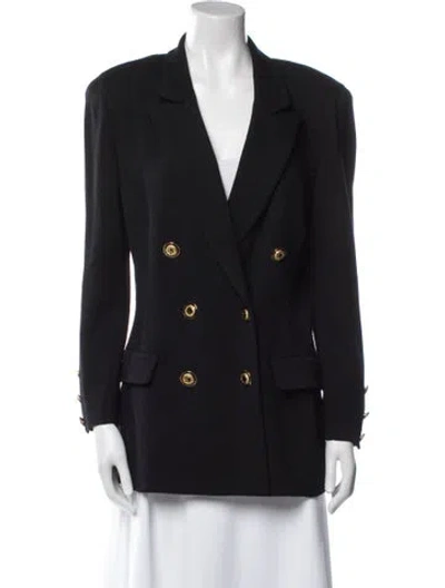 Pre-owned St John Wool Blazer In Blue