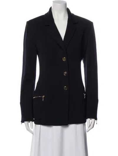 Pre-owned St John Wool Blazer In Blue