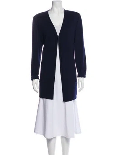 Pre-owned St John Wool Blazer In Blue