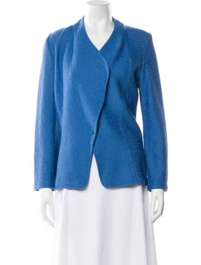 Pre-owned St John Wool Blazer In Blue