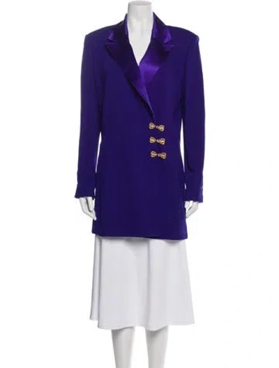 Pre-owned St John Wool Blazer In Blue