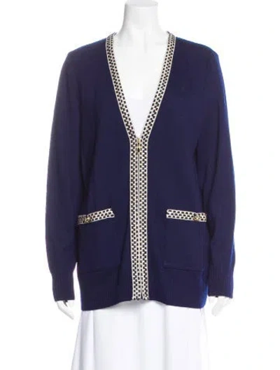 Pre-owned St John Wool Blazer In Blue