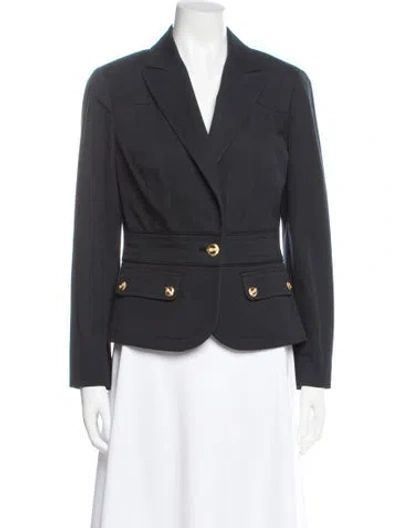 Pre-owned St John Wool Blazer In Blue