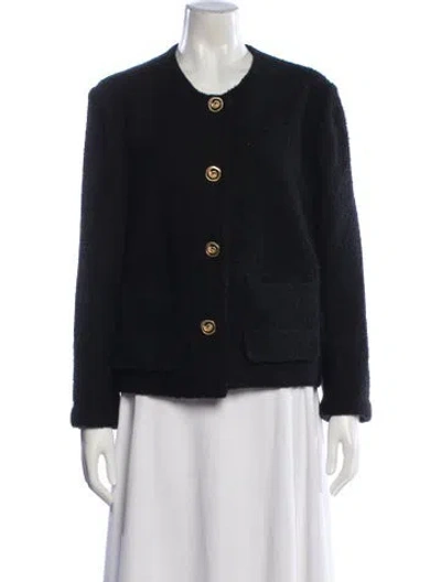 Pre-owned St John Wool Blazer In Blue