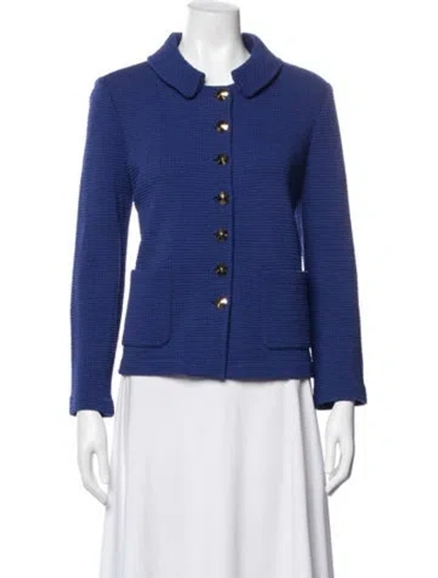 Pre-owned St John Wool Blazer In Blue
