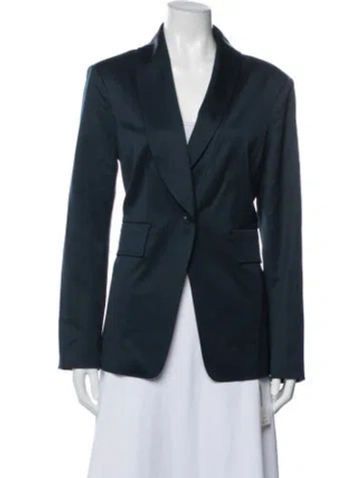 Pre-owned St John Wool Blazer In Blue