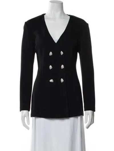 Pre-owned St John Wool Blazer In Blue