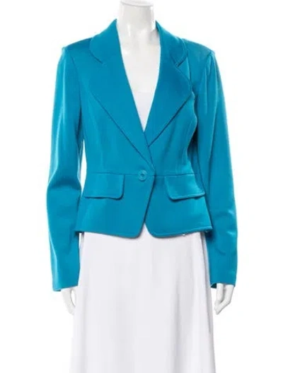 Pre-owned St John Wool Blazer In Blue