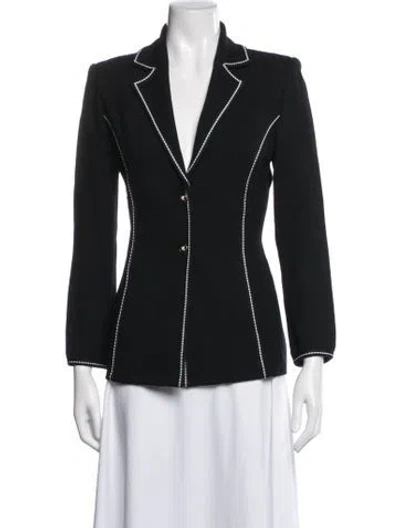 Pre-owned St John Wool Blazer In Blue