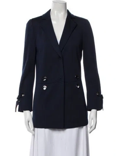 Pre-owned St John Wool Blazer In Blue
