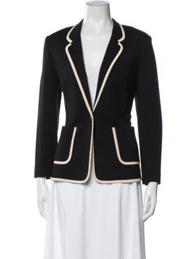 Pre-owned St John Wool Blazer In Blue