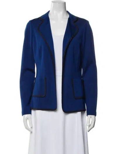 Pre-owned St John Wool Blazer In Blue