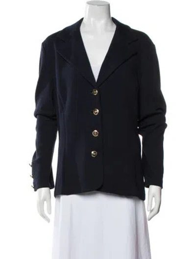 Pre-owned St John Wool Blazer In Blue