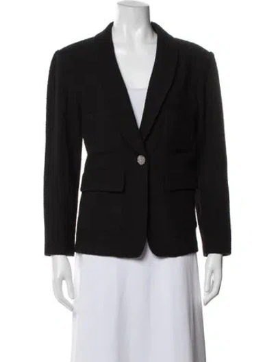 Pre-owned St John Wool Blazer In Blue