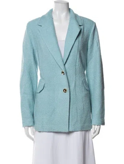 Pre-owned St John Wool Blazer In Blue
