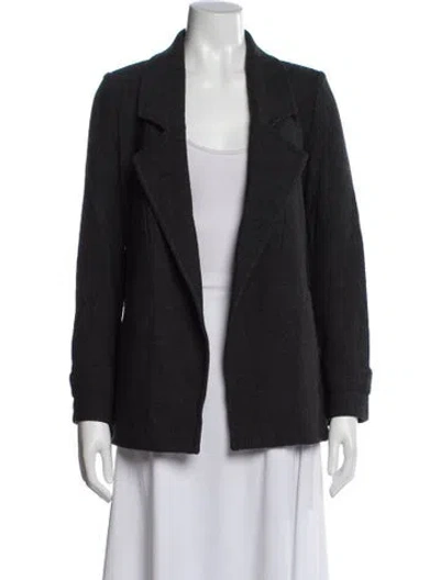 Pre-owned St John Wool Blazer In Gray