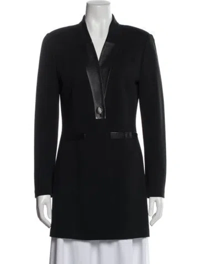Pre-owned St John Wool Blazer In Gray