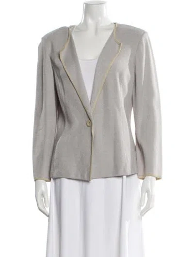 Pre-owned St John Wool Blazer In Gray