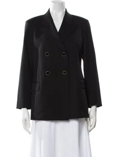 Pre-owned St John Wool Blazer In Gray