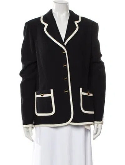 Pre-owned St John Wool Blazer In Gray