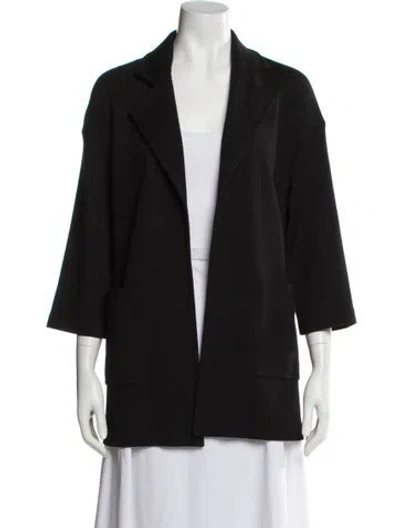 Pre-owned St John Wool Blazer In Gray