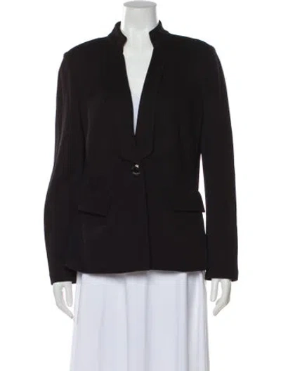Pre-owned St John Wool Blazer In Gray