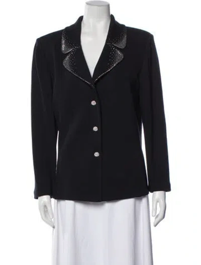 Pre-owned St John Wool Blazer In Gray