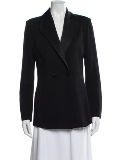 Pre-owned St John Wool Blazer In Gray