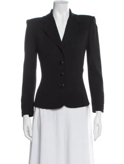 Pre-owned St John Wool Blazer In Gray