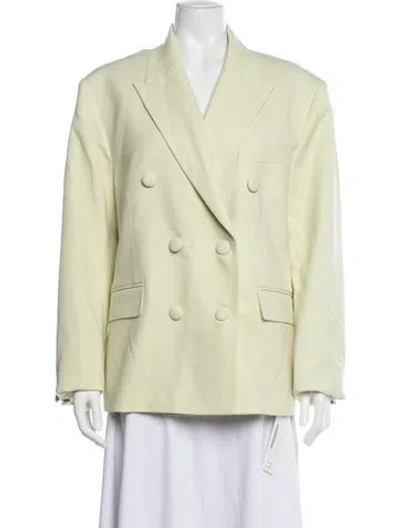 Pre-owned St John Wool Blazer In Green
