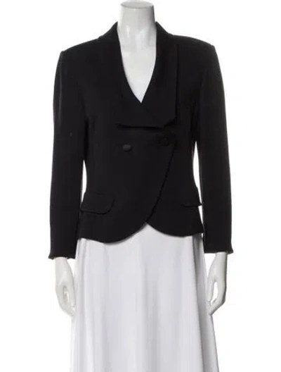 Pre-owned St John Wool Blazer In Grey