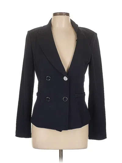 Pre-owned St John Wool Blazer Jacket In Black