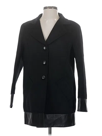 Pre-owned St John Wool Blazer Jacket In Black