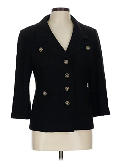Pre-owned St John Wool Blazer Jacket In Black