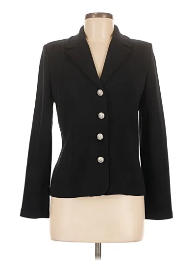 Pre-owned St John Wool Blazer Jacket In Black