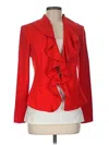 St John Wool Blazer Jacket In Red