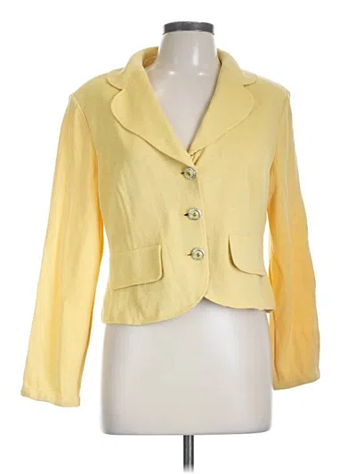 Pre-owned St John Wool Blazer Jacket In Yellow