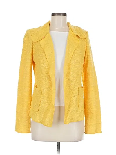 Pre-owned St John Wool Blazer Jacket In Yellow