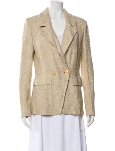 Pre-owned St John Wool Blazer In Neutral
