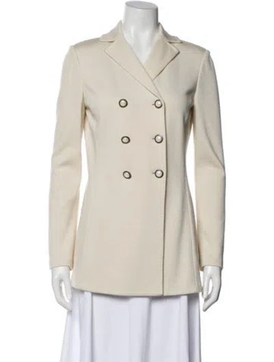 Pre-owned St John Wool Blazer In Neutral