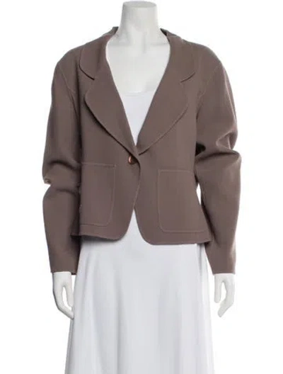 Pre-owned St John Wool Blazer In Neutral