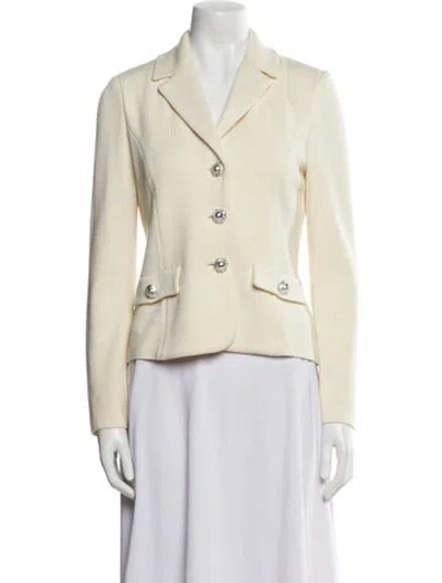 Pre-owned St John Wool Blazer In Neutral